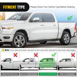 2009-2018 Dodge Ram 1500 Crew Cab 2019-2023 1500 Classic 2010-2022 2500 3500 Running Boards 4 Inch Drop Side Steps Bolt-on Black Powder Coated Nerf Bars Running Boards