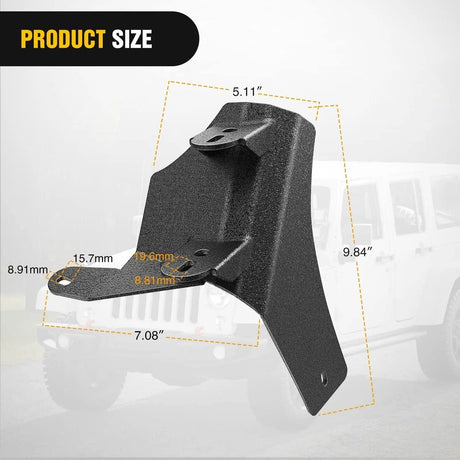 Dual A-Pillar Windshield Hinge Mounts For 2018-2024 Jeep Wrangler JL 2020-2024 Gladiator JT Nilight