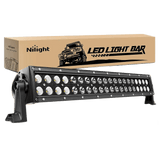 LED Light Bar 22" 120W Double Row Black Spot/Flood LED Light Bar