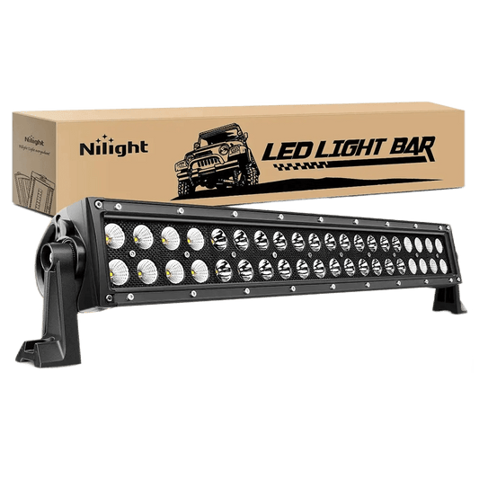 LED Light Bar 22" 120W Double Row Black Spot/Flood LED Light Bar