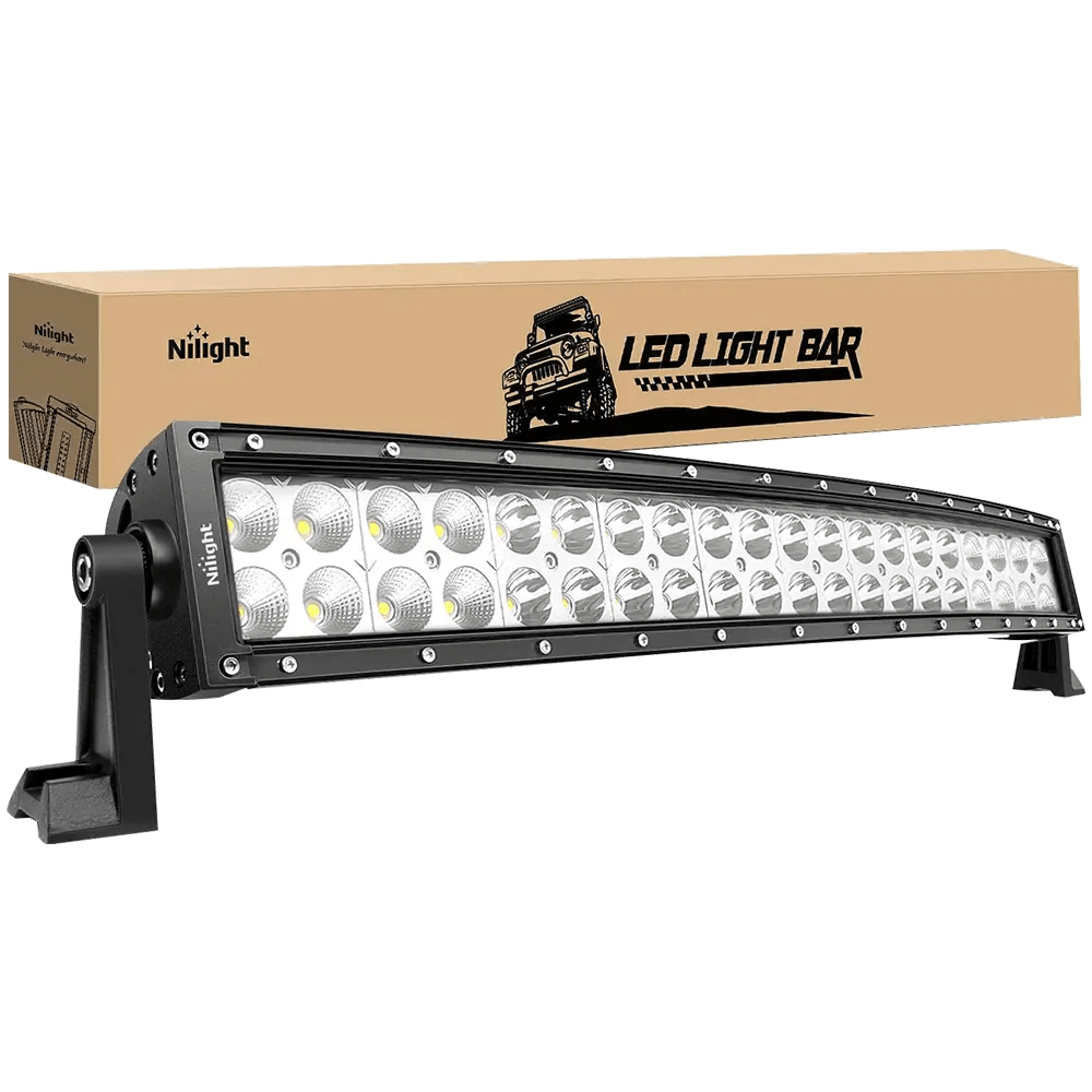 22 Inch 120W Double Row Curved Spot Flood LED Light Bar - Nilight