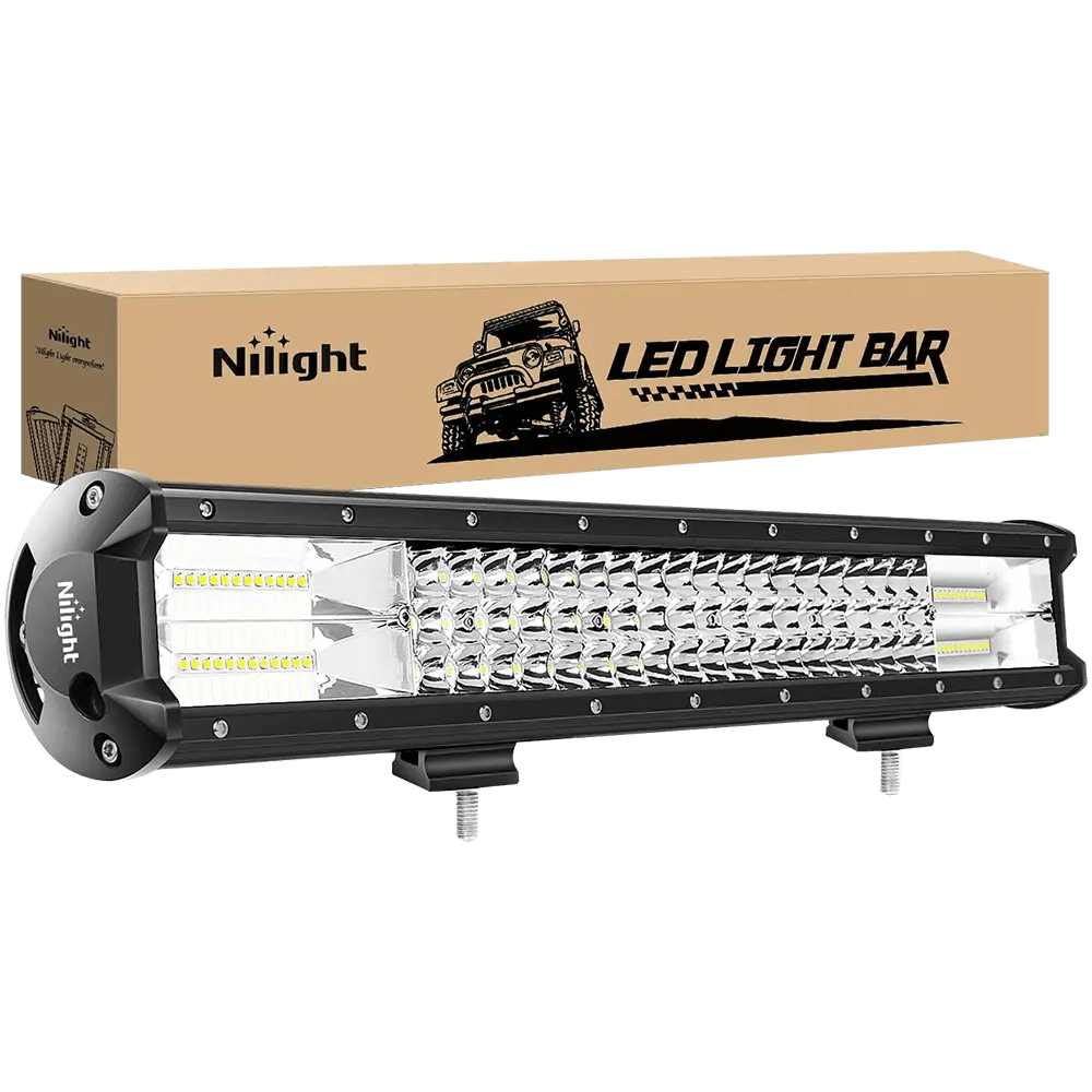 LED Light Bar 20" 288W 28800LM Triple Row Spot/Flood LED Light Bar
