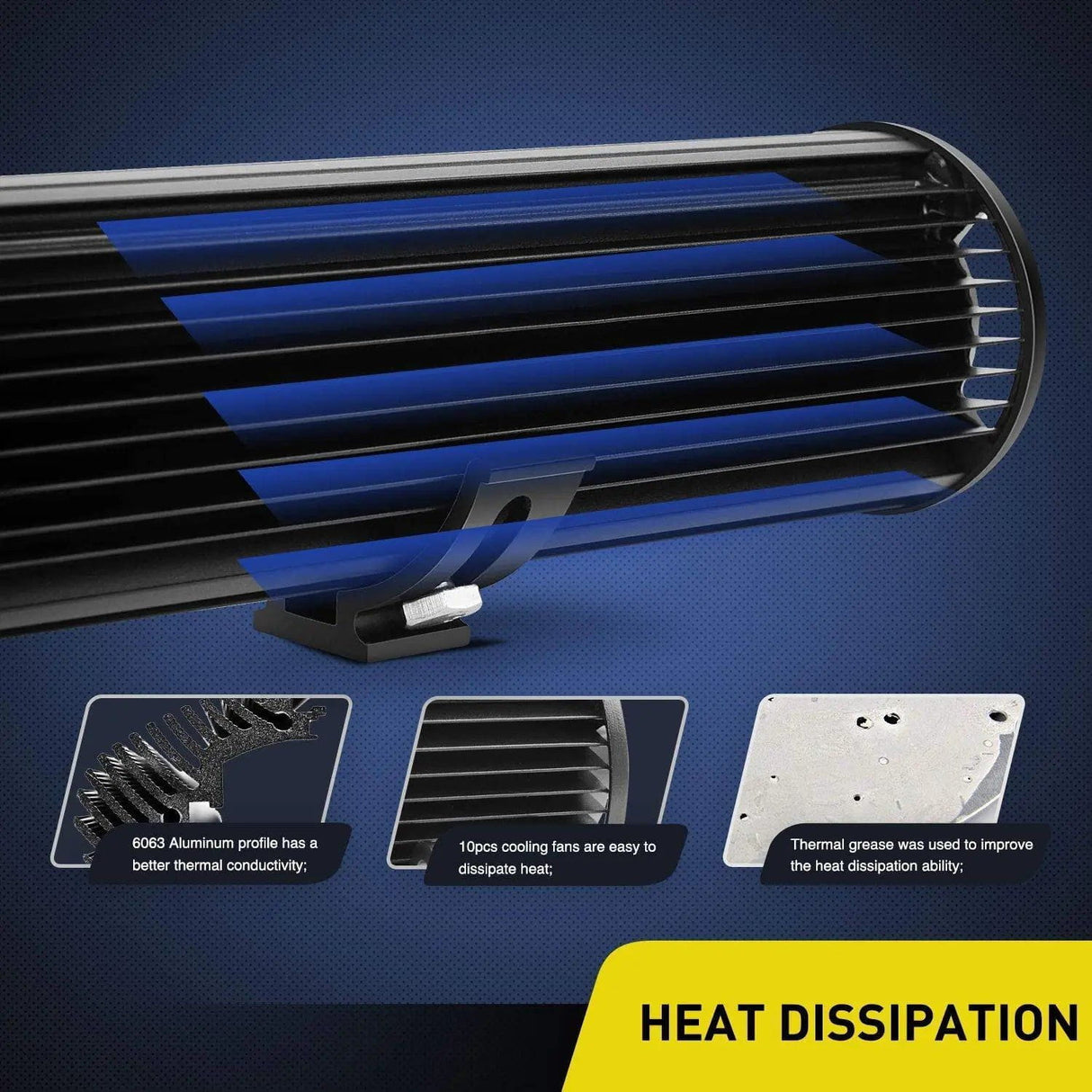 LED Light Bar 26" 540W 50000LM Triple Row Spot/Flood LED Light Bar | 14AWG Wire 3Pin Switch