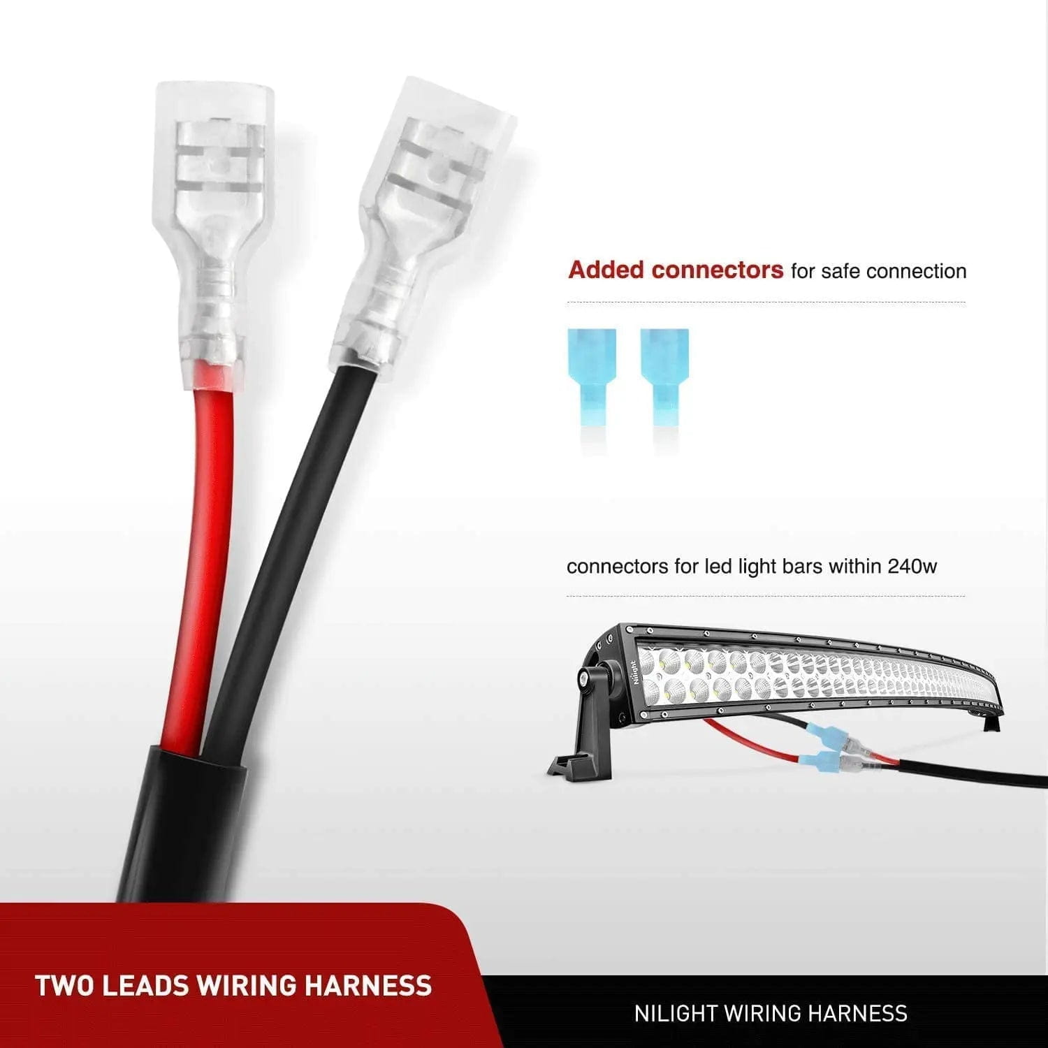 LED Light Bar 26" 540W 50000LM Triple Row Spot/Flood LED Light Bar | 14AWG Wire 3Pin Switch