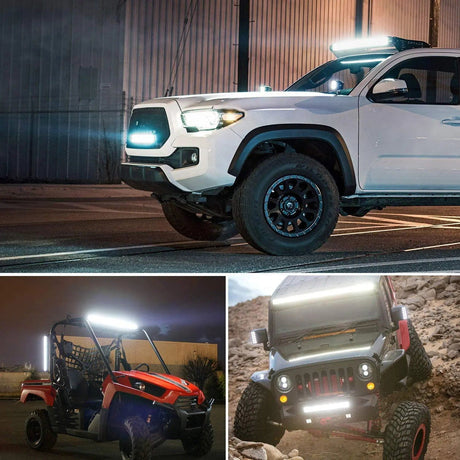 LED Light Bar 26" 540W 50000LM Triple Row Spot/Flood LED Light Bar | 14AWG Wire 3Pin Switch