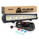 LED Light Bar 20" 420W 42000LM Triple Row Spot/Flood LED Light Bar | 16AWG Wire 3Pin Switch