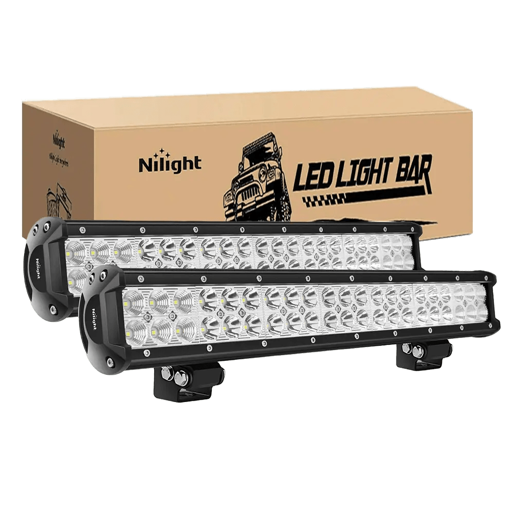 LED Light Bar 20" 126W Double Row Spot/Flood LED Light Bars (Pair)