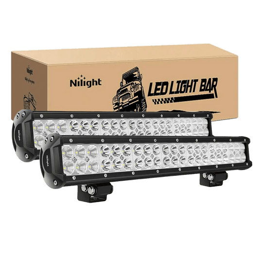 LED Light Bar 20" 126W Double Row Spot/Flood LED Light Bars (Pair)