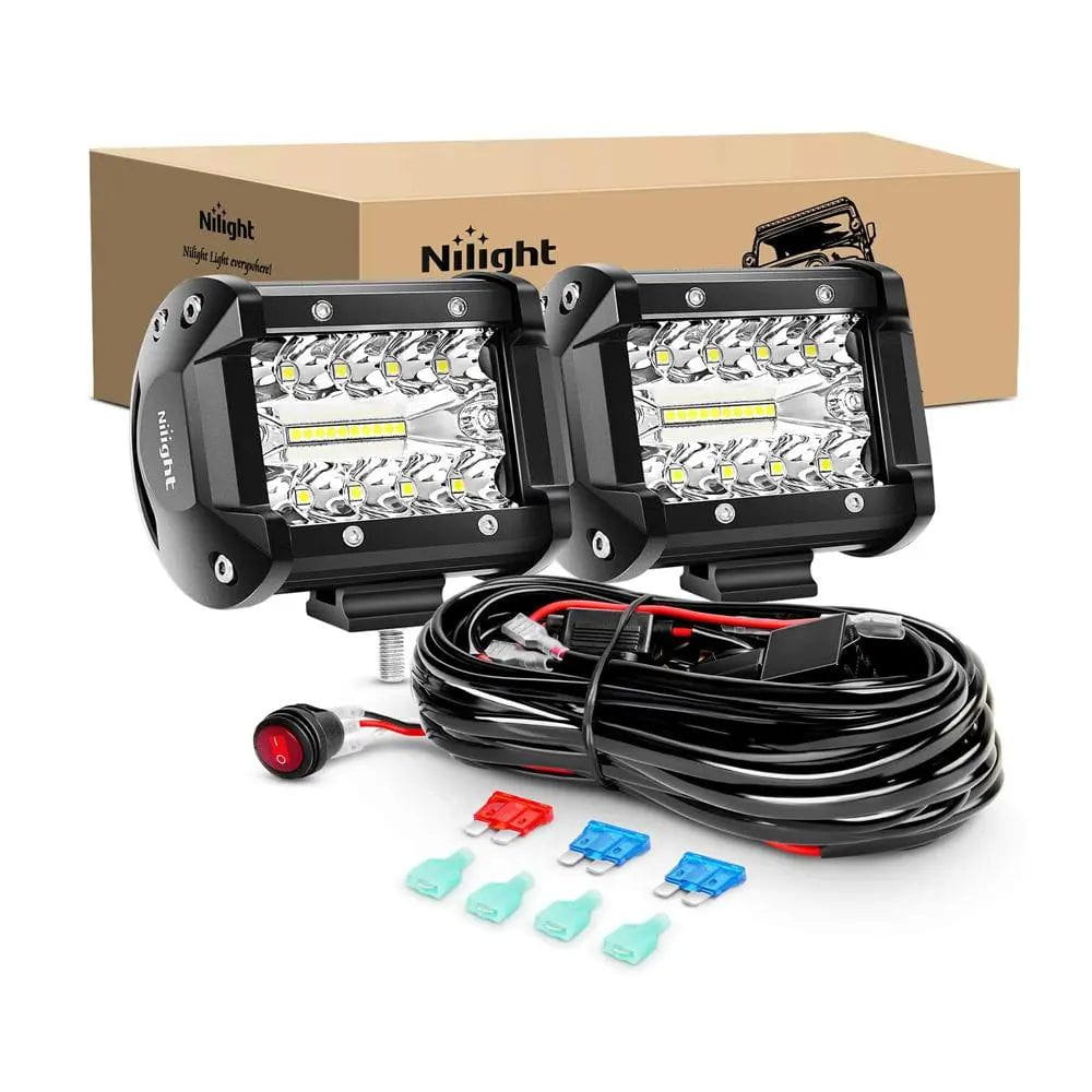 Colight 10-Pack 4-Inch 12V 1200W LED Work Lights – Combo Beam Flood/Spot, IP68, Off-Road Tractor 4WD