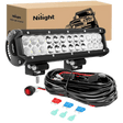 Light Bar Wiring Kit 12" 72W Double Row Spot/Flood Led Light Bar | 12FT Wire 3Pin Switch