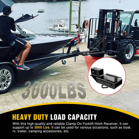 Forklift Trailer Hitch Attachment Fits 2 Inch Receiver Black Nilight