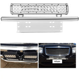 Front Bumper License Plate Mount Bracket Holder White Nilight