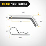 Fusion Trailer Hitch Mount with 2 Inch Trailer Ball 5/8 Inch Hitch Pin Clip 2 Inch Rise Nilight