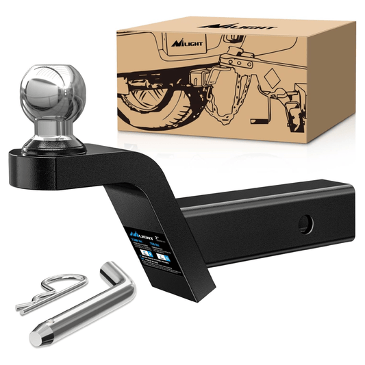 Fusion Trailer Hitch Mount with 2" Trailer Ball 5/8" Hitch Pin Clip 2" Rise Nilight