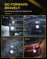 LED Headlight H11/H8/H16 LED Fog Light Bulbs EF1 Series DRL 80W 4000LM 6000K | 2 BULBS