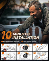 LED Headlight 9005 H11 LED Headlight Bulbs | H11/H8/H16 LED Fog Lights Combo E20 Series 6000K IP67 | 6 BULBS