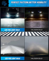 LED Headlight H11/H8/H16 Xenon LED Fog Light Bulbs EF2 Series DRL 60W 6000K | 2 BULBS