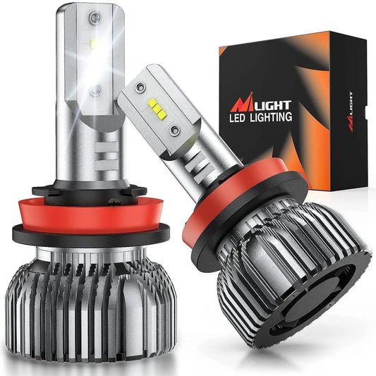 LED Headlight H11/H9/H8 LED Headlight Bulbs E20 Series 50W 10000LM 6000K IP67 | 2 BULBS