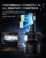 LED Headlight H4/9003/HB2 LED Headlight Bulbs N40 Series 100W 20000LM 6000K IP67 | 2 BULBS