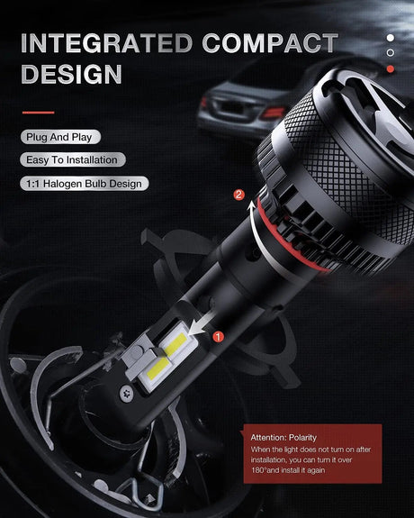 LED Headlight H4/9003/HB2 LED Headlight Bulbs N40 Series 100W 20000LM 6000K IP67 | 2 BULBS