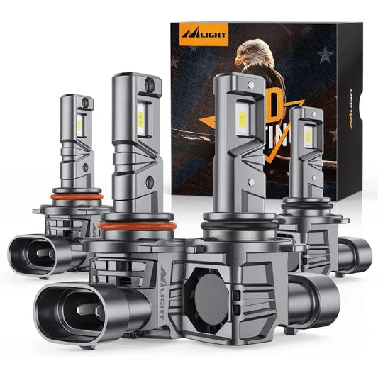 LED Headlight 9005/HB3 9006/HB4 LED Headlight Bulbs ES1 Series 160W 32000LM 6000K IP67 | 4 BULBS