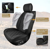 Hyundai Honda Accord Kia Civic Corolla Camry CRV RAV4 Fusion 5 Seat Covers (Full Set, Black) Nilight