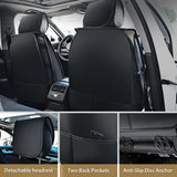 Hyundai Honda Accord Kia Civic Corolla Camry CRV RAV4 Fusion 5 Seat Covers (Full Set, Black) Nilight