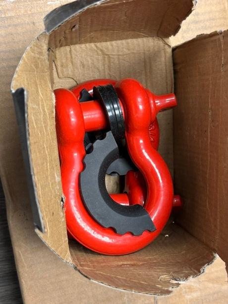 Towing Winch Shackles 3/4 inch D-Ring Shackle Red (Pair) (25% OFF Final Checkout)