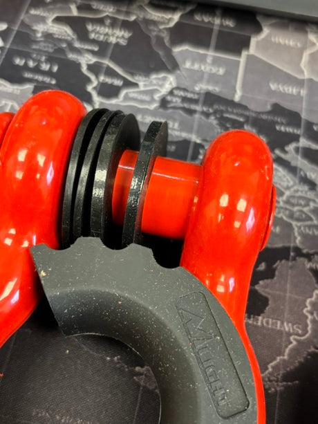 Towing Winch Shackles 3/4 inch D-Ring Shackle Red (Pair) (25% OFF Final Checkout)