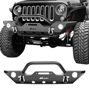 Front Bumper 2007-2018 Jeep Wrangler JK/JKU Front Bumper Rock Crawler Fog Lights Hole Winch Plate