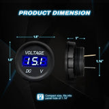 Accessories LED Digital Display Voltmeter Panel Blue