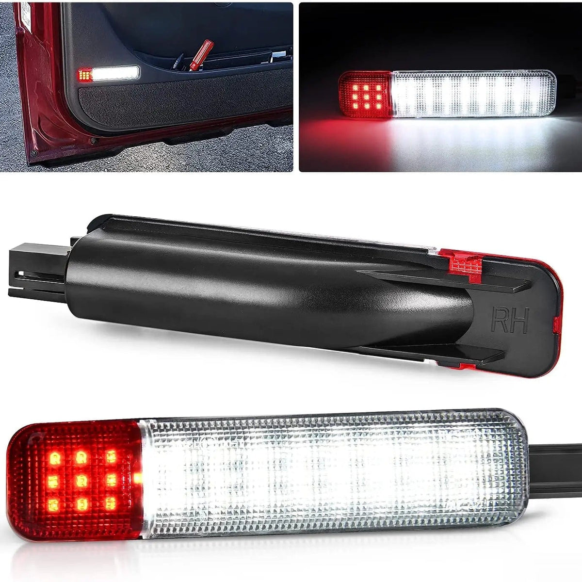 Panel Led Internal Doors 2PCS LED Interior Door Panel Light Courtesy Warning Lights White Red f ...