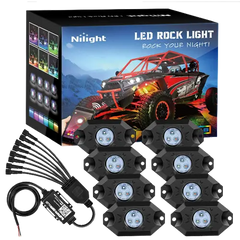 LED RGB Rock Lights Bluetooth Underglow Multicolor Neon (8 Pods)