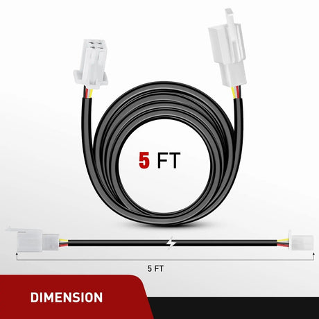 22AWG 5FT Wire Extension Kit For LED Light Bar/Led Pods/LED Work Light Nilight