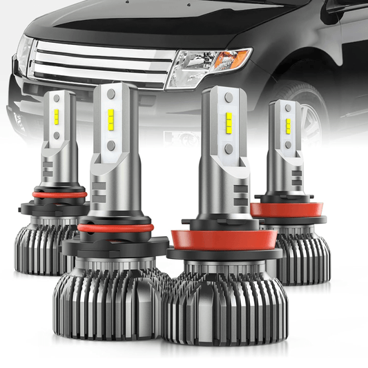 LED Headlight LED Headlight Bulbs Fits For Ford Edge (2007-2010), 9005 H11 LED High Low Beam headlights Combo, Halogen Headlamps Upgrade Replacement, 6000K Cool White, 4-Pack