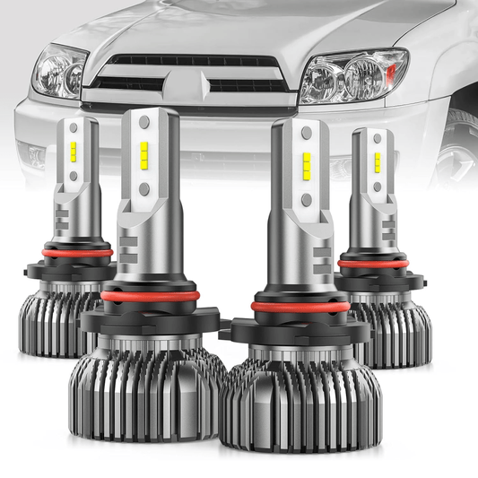 LED Headlight LED Headlight Bulbs Fits For Toyota 4Runner (2003-2005), 9005 9006 LED High Low Beam headlights Combo, Halogen Headlamps Upgrade Replacement, 6000K Cool White, 4-Pack
