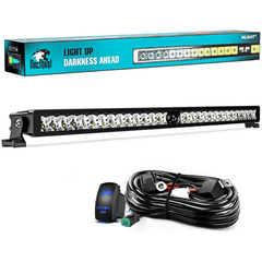 32 Inch 29LED Single Row Spot Screw-Less Night Vision LED Light Bar | 16AWG Wire 5Pin Switch