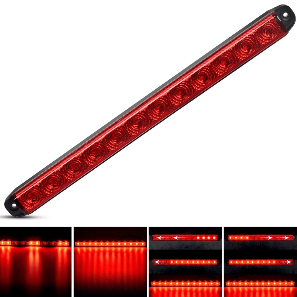 16 Inch 12 LEDs Red Trailer Light Bar Nilight