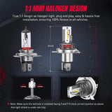LED Headlight Nilight 20035H NIXMEN H4/HS1 LED Motorcycle Headlight Bulb CSP Chips 6000K 9003 HB2 Hi/Lo Beam Light Conversion Kit for Motorbike