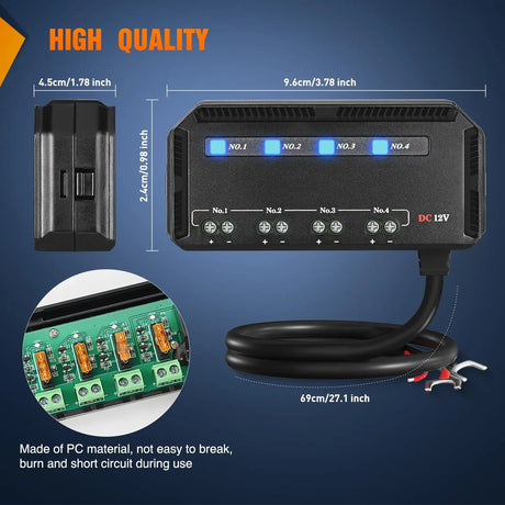 Motorcycle 12V Fuse Block Circuit Protection With LED Indicator Nilight