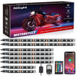 Motorcycle RGB APP Remote Control LED Strip Lights 8PCS Nilight