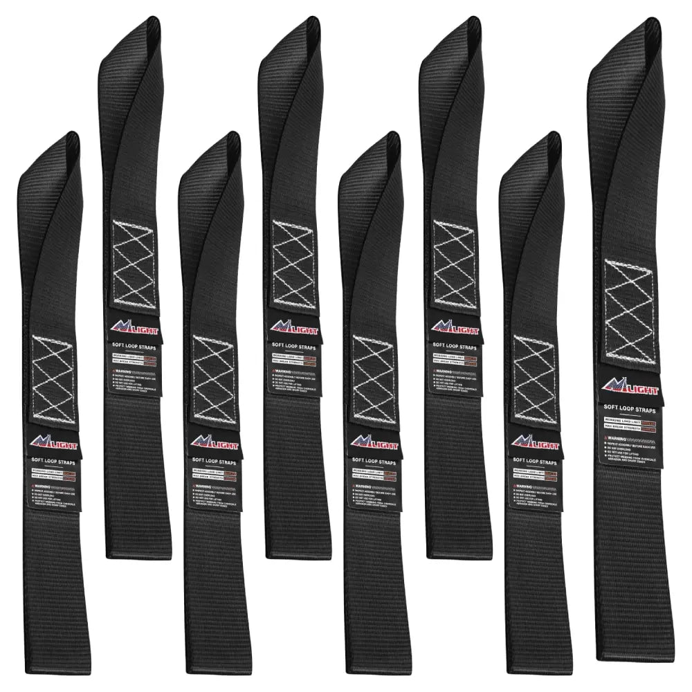 Motorcycle Tie Down Straps Max Break Strength 12000Lbs Black Nilight