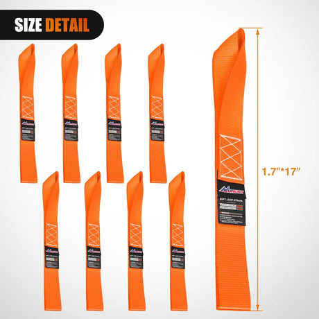 Motorcycle Tie Down Straps Max Break Strength 12000Lbs Orange Nilight