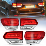 Nilight Taillight Assembly Compatible with 2014 2015 2016 2017 2018 2019 2020 Jeep Grand Cherokee Laredo/Limited/Overland/Summit Tail Lights Driver and Passenger Side w/Bulbs 4 PCS