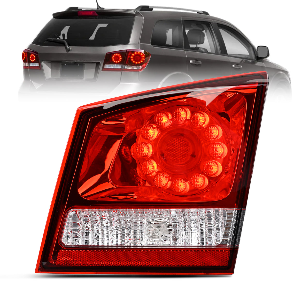 Nilight Taillight Assembly Compatible with 2011 2012 2013 2014 2015 2016 2017 2018 2019 2020 Dodge Journey Inner Tail Light Right Passenger Side