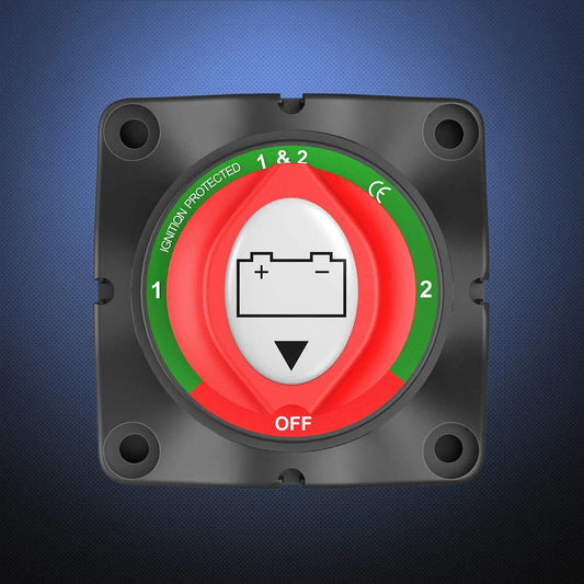 Rocker Switch Nilight 1-2-Both-Off Battery Switch, 12V-48V Battery Disconnect Master Cutoff Switch for Marine Boat Car RV ATV UTV Vehicle, Waterproof Heavy Duty Battery Isolator Switch, 2 Years Warranty