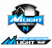 2PCS Logo Car Decal Set | Blue & Black Shield and Stripe Designs with LED Lighting Graphics
