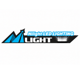15.35 × 3.86 Inch NILIGHT Logo Car Decal | Blue & Black Stripe Design with LED Lighting Graphics