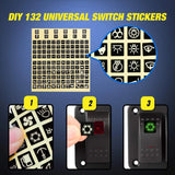 switch panel 6Gang Aluminum 5Pin ON/Off Blue Rocker Switch Panel