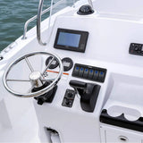 switch panel 6Gang Aluminum 5Pin ON/Off Blue Rocker Switch Panel